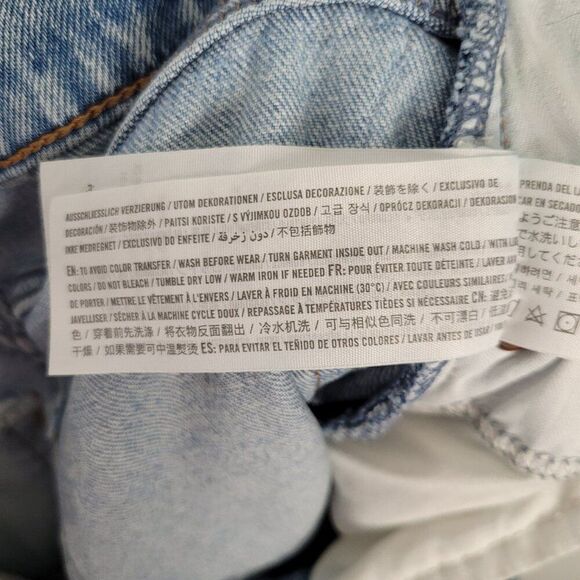 Abercrombie & Fitch Size 25S The 90s Straight Ultra High Rise Jeans Side Slits - Picture 12 of 13